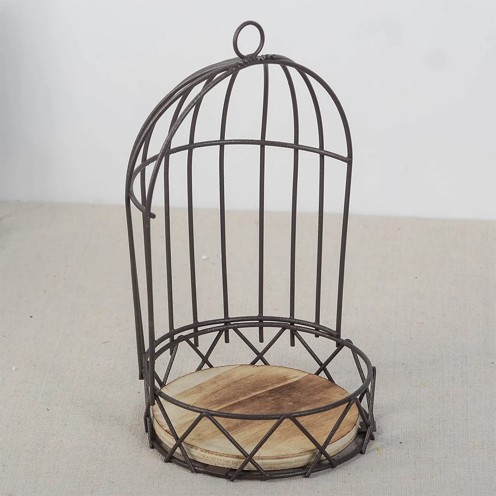 

Wall Mounted Birdcage Adornment Hanging Flower Pot Stand Elegant European Style Decor for Home Mall Garden Indoor Outdoor Use