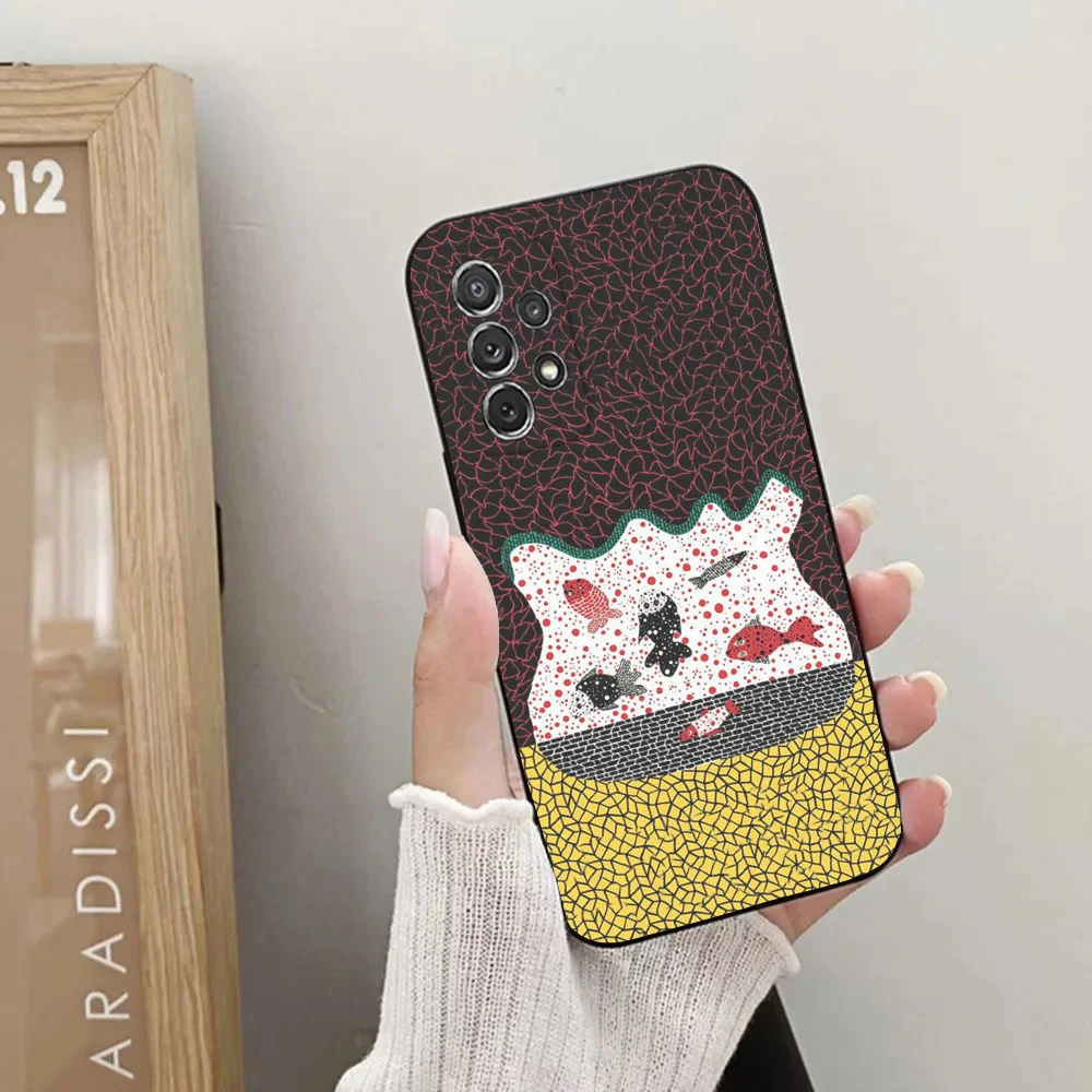 Pumpkin Yayoi Kusama Phone Case For Samsung Galaxy A20,A21s,A22,A31,A32,A52,A53,A72,73,A80,A91Soft Black Cover image 3