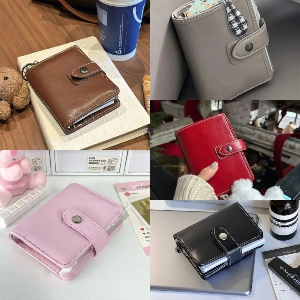 New PU Leather Leather Handbook 5-Hole Filler Detachable Design Loose-leaf Shell Refillable Portable Diary for DIY Notebook