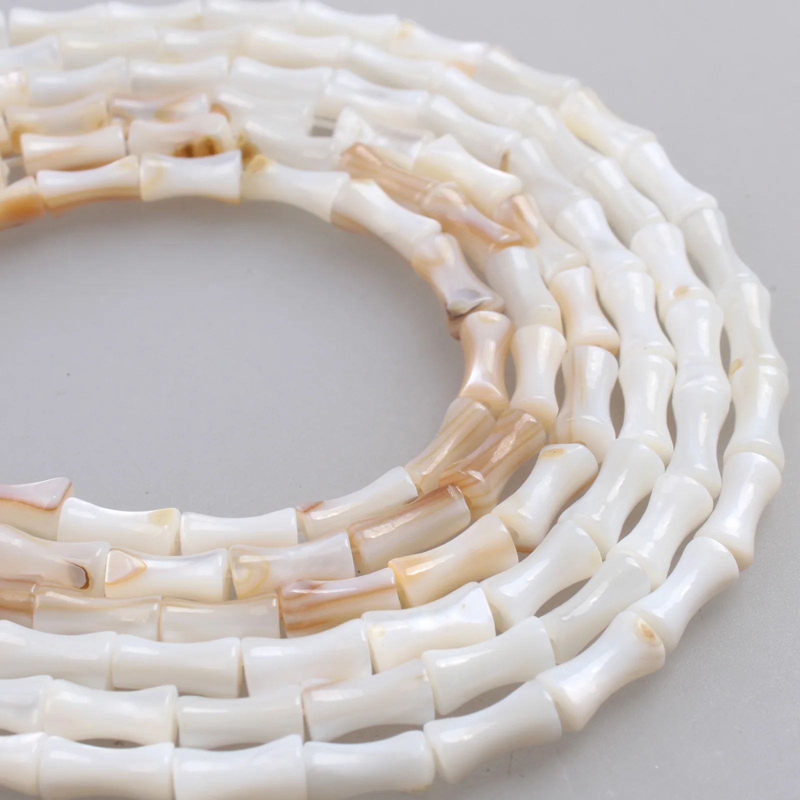 Natuurlijke shell kralen wit parelmoer schelp bamboe joint vorm shell buis spacer kralen 5*8mm voor armband sieraden maken