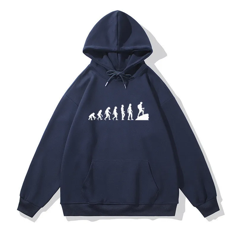 Hiking Evolution Harajuku Casual Men Women Cotton Hoodies Sweatshirts Streetwear