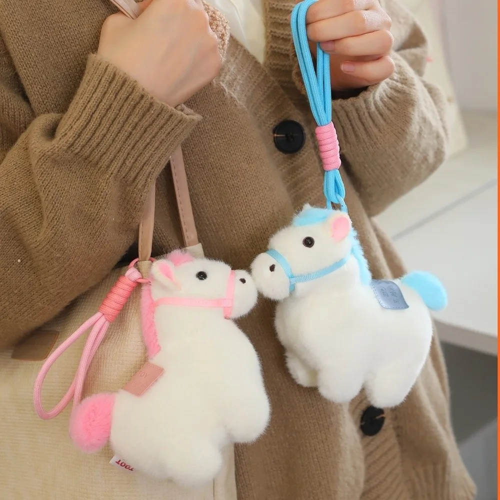 

Cute Cartoon Pony Pendant Steed Mascot Chinese New Year Gift Animal Chinese Style Zodiac Pony Figurine Car Decoration