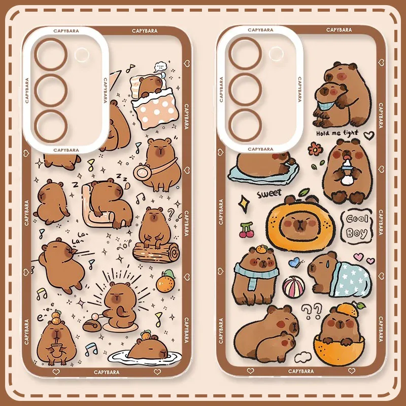 Lovely Capybara Case For Xiaomi 13T 12T 11T 10T 14 13 12 11 Lite 5G NE POCO F6 X6 Pro X3 NFC X5 X4 GT F3 F4 F5 M6 M5S Back Cover