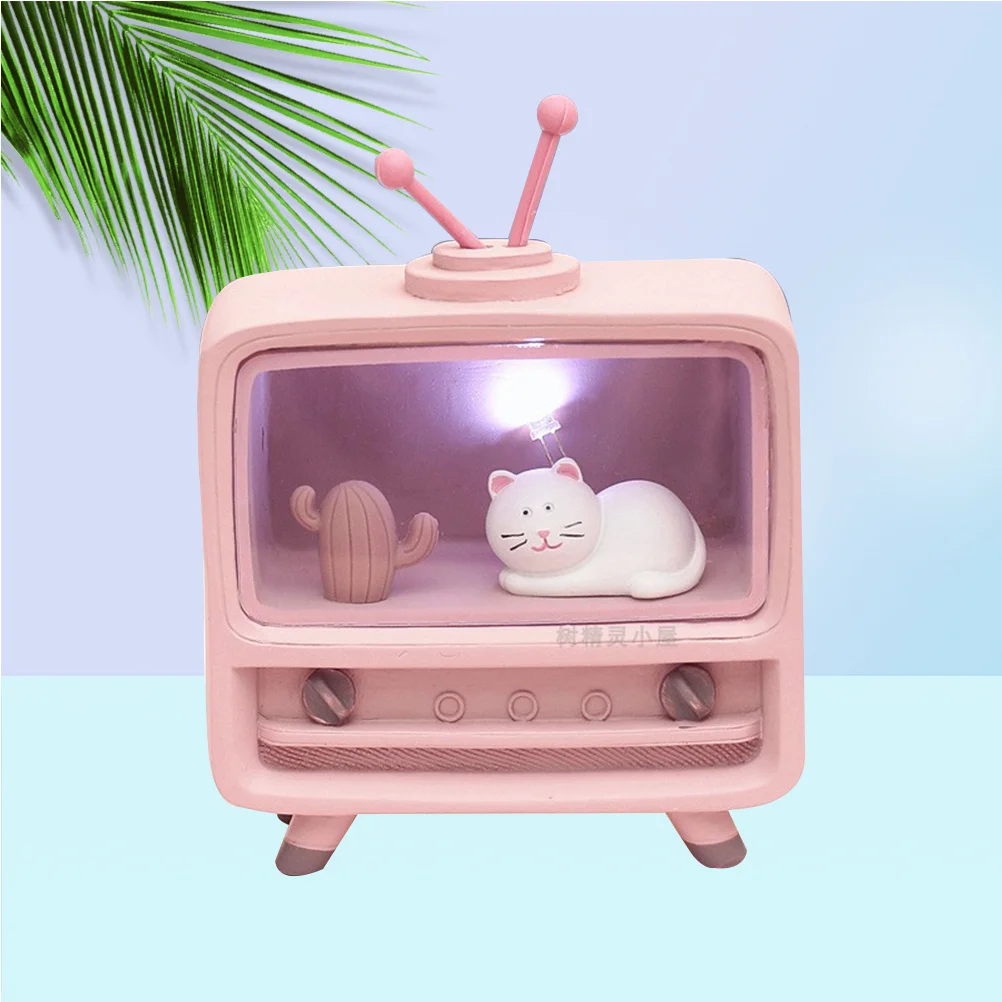 

Cute Cat Led Night Light For Bedroom Decor Eco Friendly Resin Animal Lamp Multifunctional Small Desk Lighting Gift