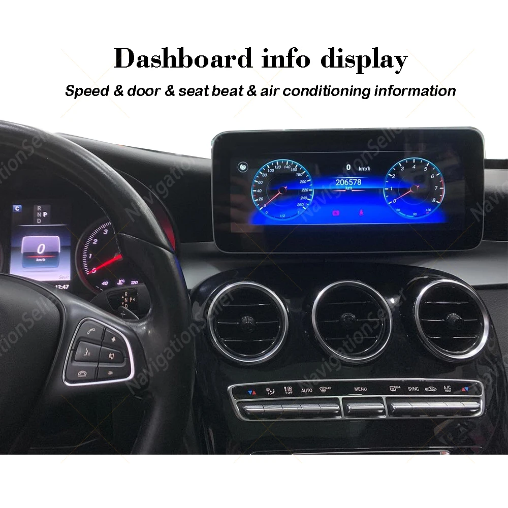 

Android 13 Touch Screen Auto CarPlay For Mercedes C Class W205 GLC V Class W447 2015-2019 Car Radio Multimedia GPS Navi 4G WiFi