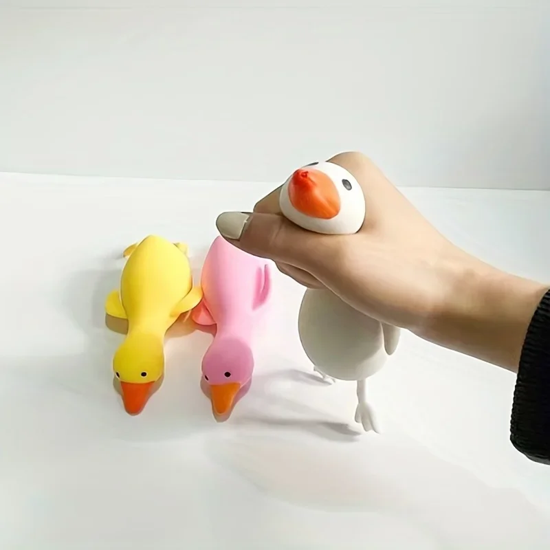 Funny Cute Stretchy Soft Duck Squishy Toys Squeeze Stress Relief Toys Squishy Fidget Toys Party Favors Kids Birthday Gift