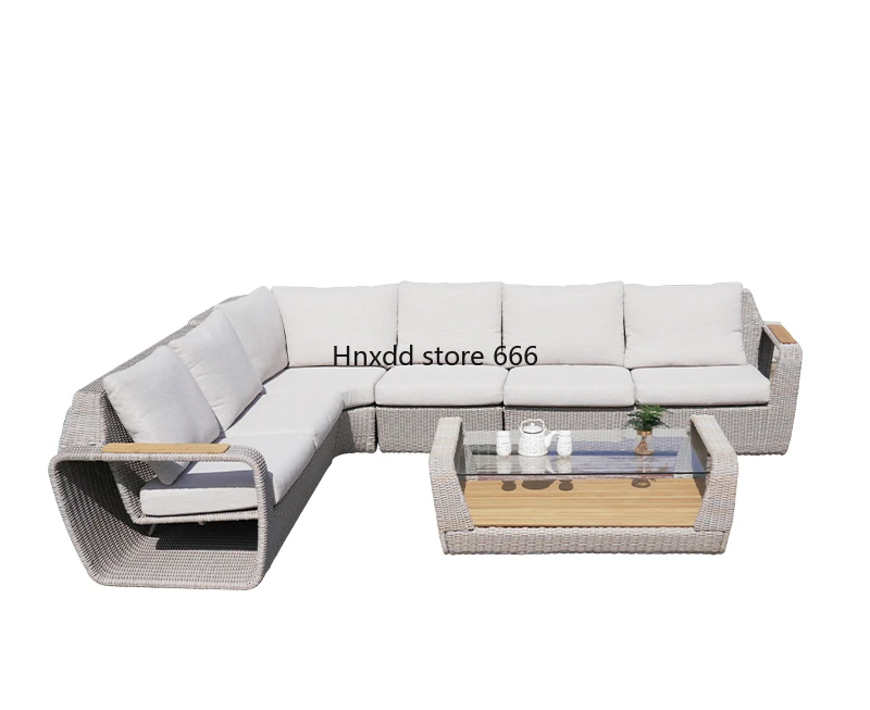 Designer series hotel pure handmade rattan outdoor sofa