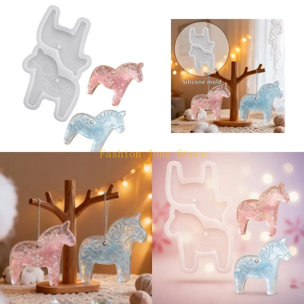 

N5KA Strong Silicone Horse Mould To Create Beautiful Pendant And Small