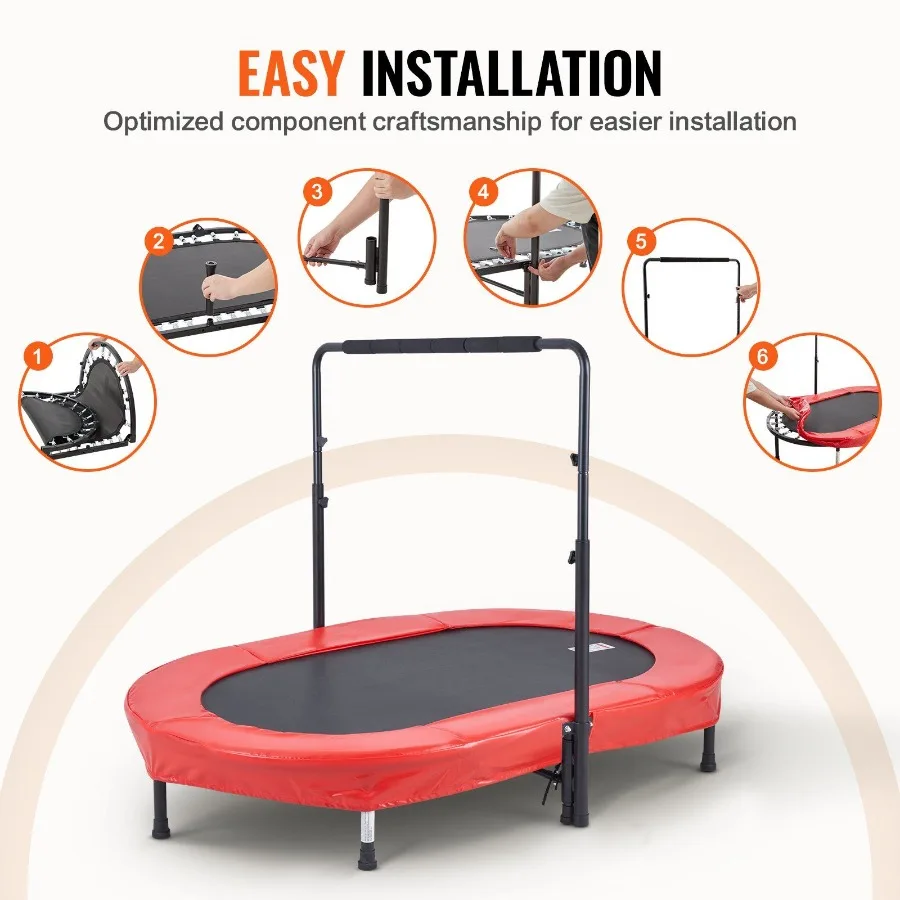 56-Trampolin für faltbare Mini-Kleinkindtrampoline für drinnen und draußen