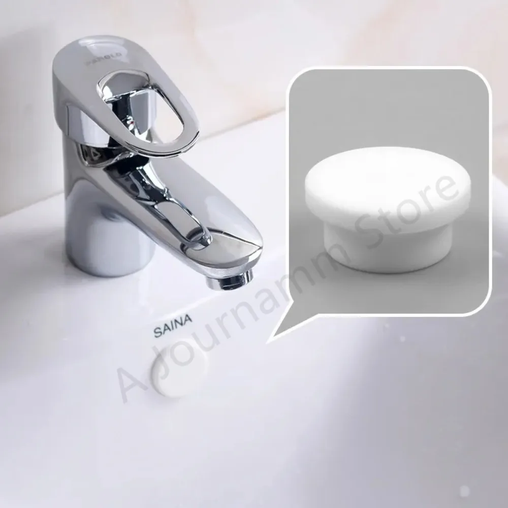 Wash Basin Overflow Covers Ring Basin Trim Bath Drain Seal Bathtub Rubber Round Stopper for Kitchen Bathroom Hand Sink Hole Plug