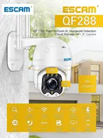 QF288 1080P Pan/Tilt/8X Zoom AI Humanoid detection Cloud Storage Waterproof WiFi IP Camera with Two Way Audio