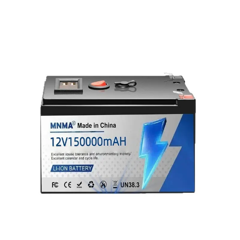 12V 150Ah Portable Energy Storage Battery Pack Rechargeable Lithium Battery Home Backup Outdoor Emergency Power Supply