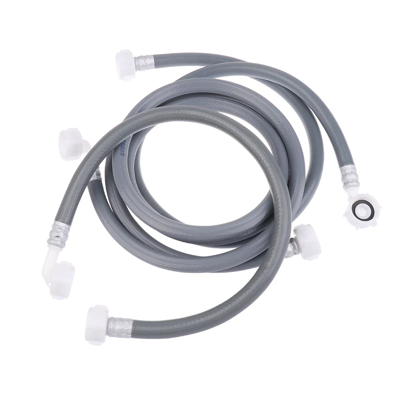 0.6-2m Washing Machine Dishwasher Inlet Pipe Water Feed Fill Hose With 90 Degree Bend Water Inlet Connection Replace Water Pipe