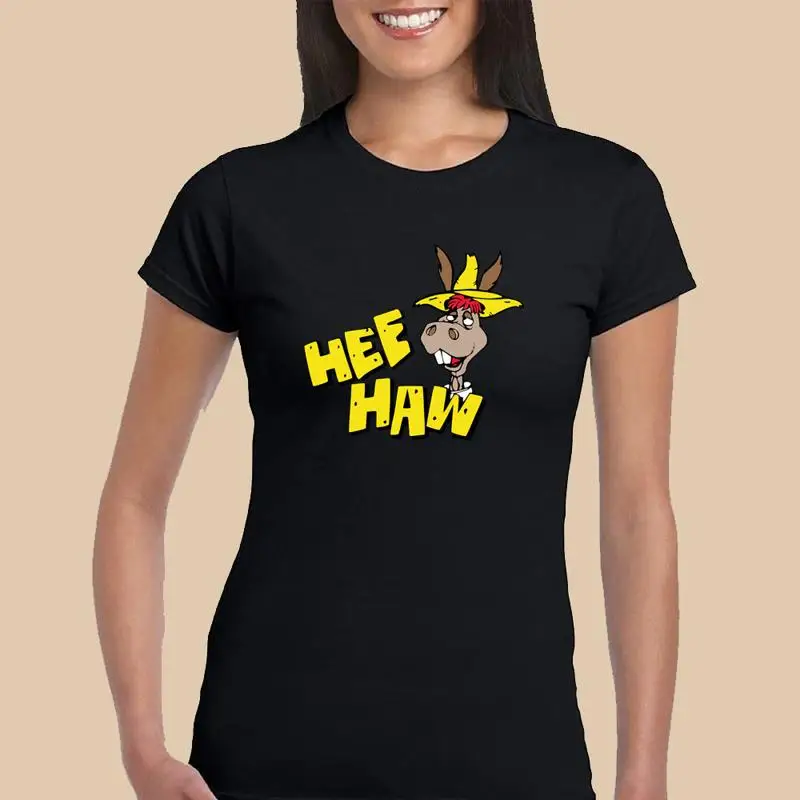 

Женская черная футболка Hee Haw Donkey Country TV Show, размеры от S до 2XL