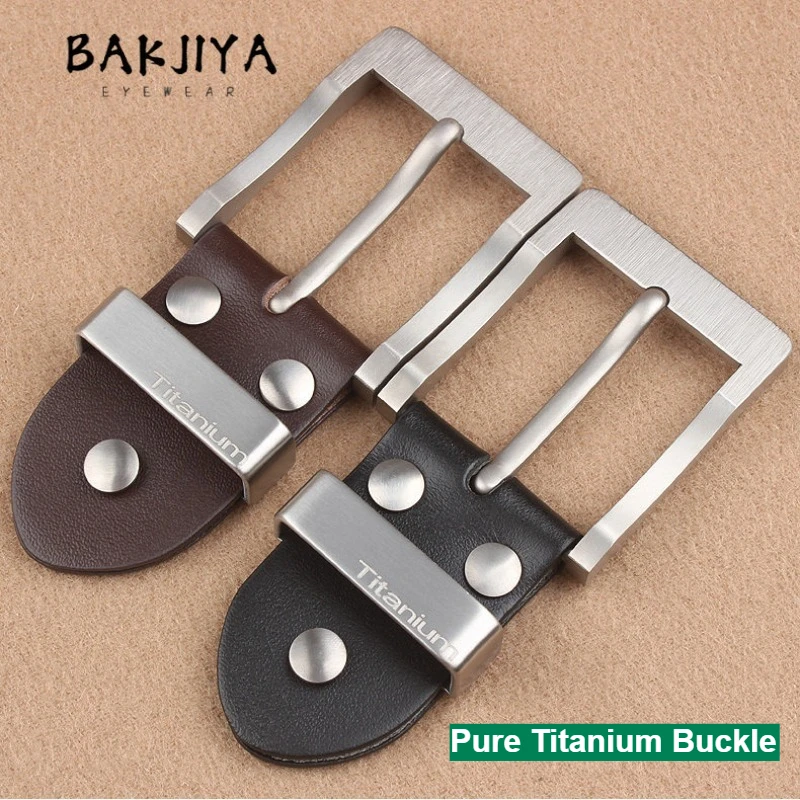 

1Psc Solid Pure Titanium Hypoallergenic Rustproof Belt Buckle Pin Clasp 35/40mm Unisex Men's Leather Belt with Screw Accessory
