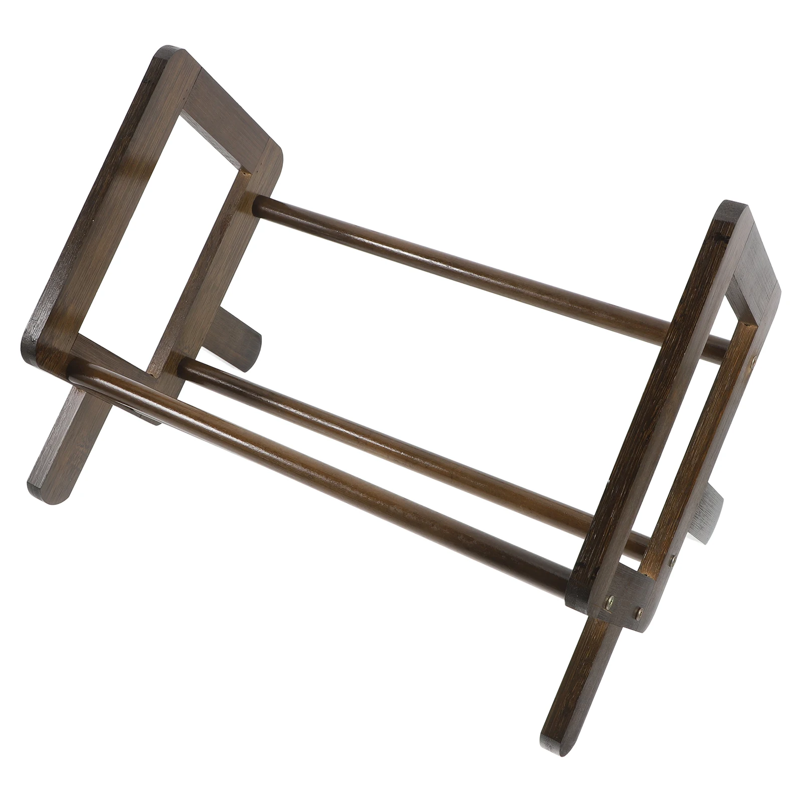 

Small Bookshelf for Desk Tiny Book Storage Rack Bamboo Cradle Shelf Desktop Organizer Modern Design Material Compact
