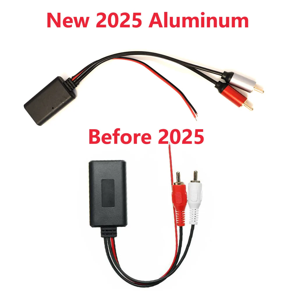 Biurlink Car AUX Audio Cable Metal 2RCA Bluetooth Adapter for Volkswagen BMW Toyota Honda Pioneer Kenwood Radio RCA Plug
