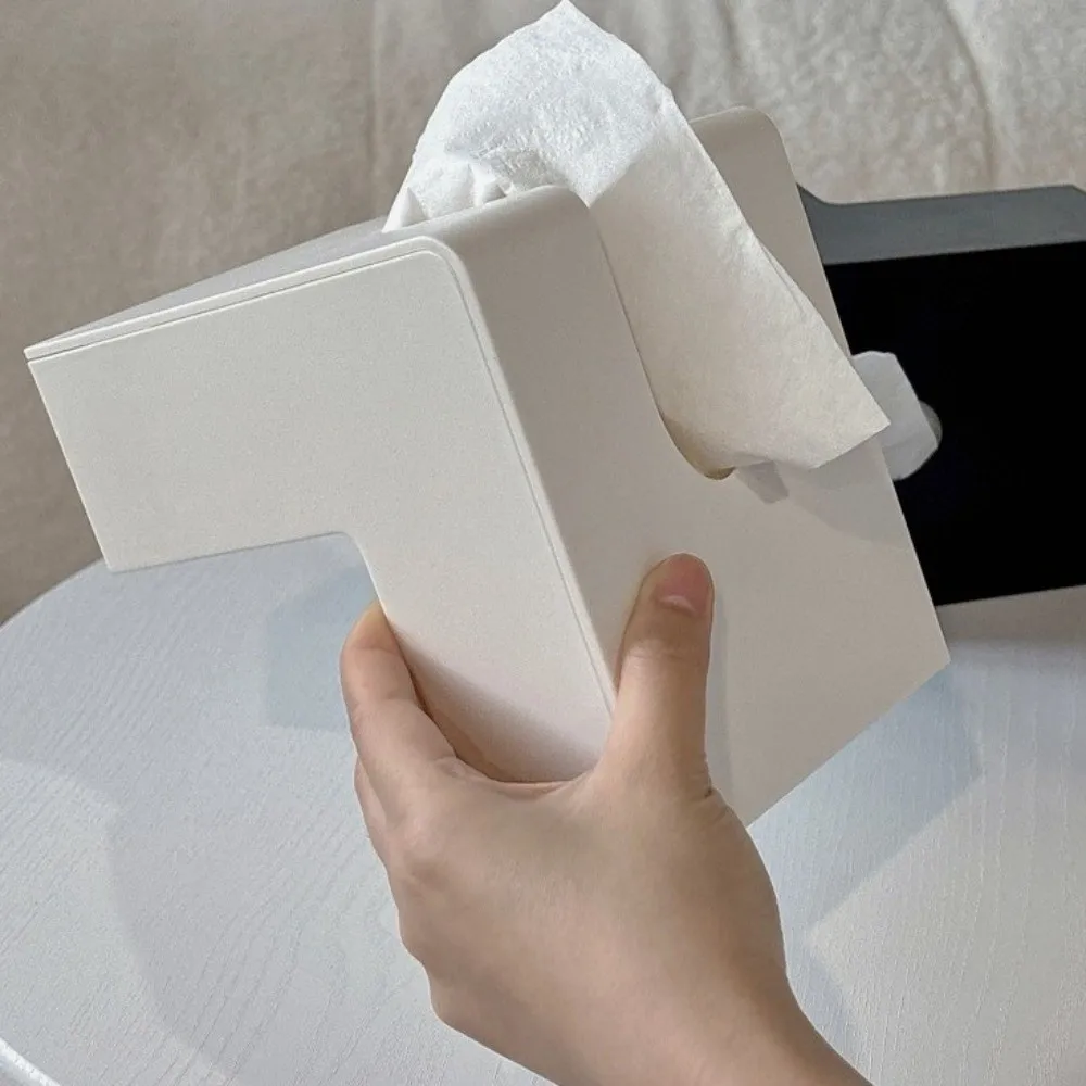 

Creative L-shaped Folded Tissue Box Multifunctional Desktop Decorative Tissue Storage Box Storage Supplies Living Room