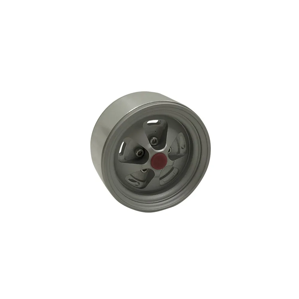 4PCS Matte Silver 1.9 Beadlock Wheel Rim for 1/10 RC Crawler Axial SCX10 II 90046 TRX4 D90 RC Car Upgrade Accessories Parts