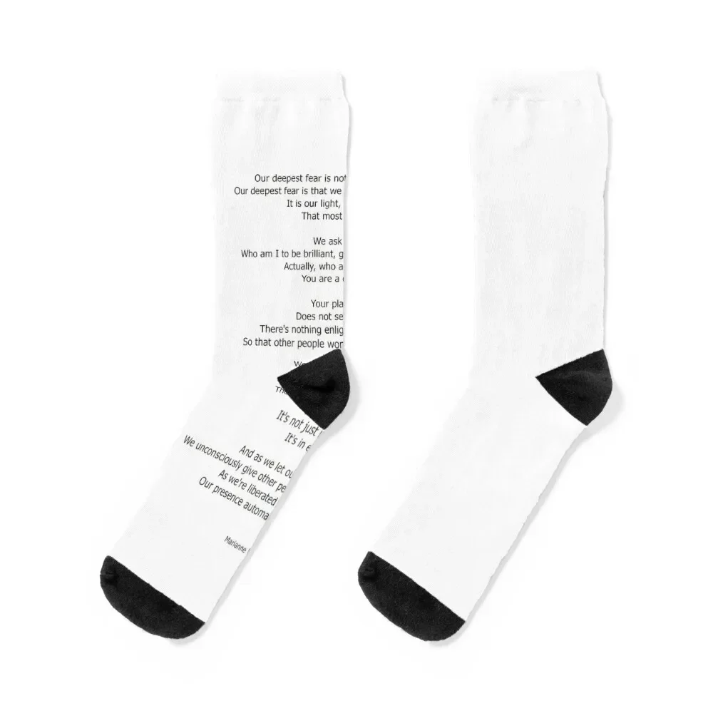 Our Deepest Fear Poem 2 #minimalist #quotes Socks golf short Woman Socks Men's