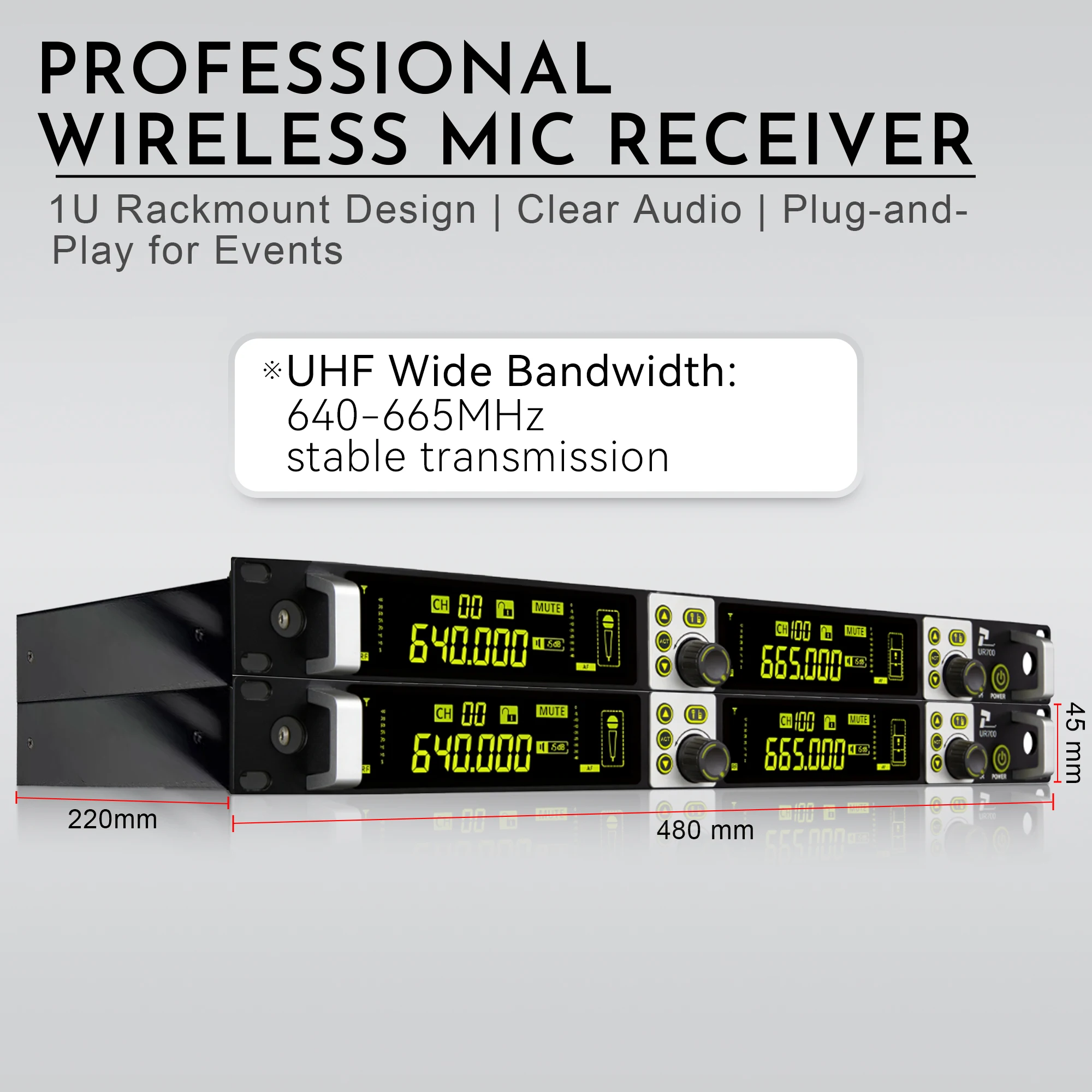 Paulkitson UR700 True Diversit - đánh giá và giá Uhf Wireless Microphone System Dual Channel