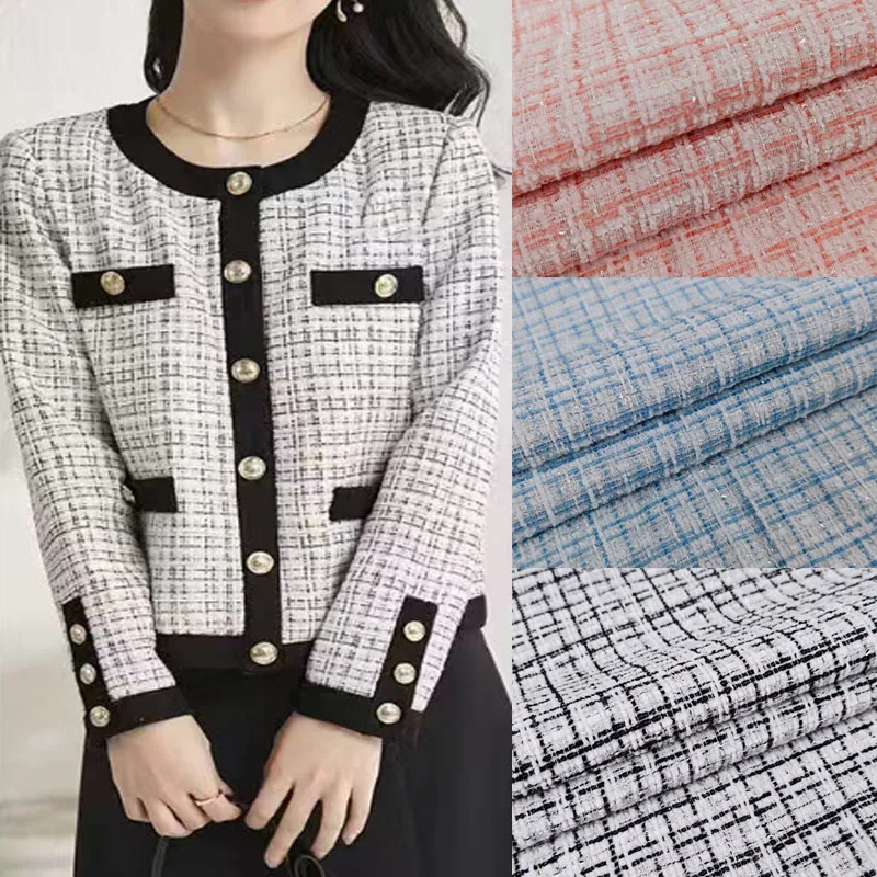 

Простая черная твидовая ткань по метрам для одежды, юбки, платья, шитья, высококачественное украшение, текстиль, мягкая удобная драпировка