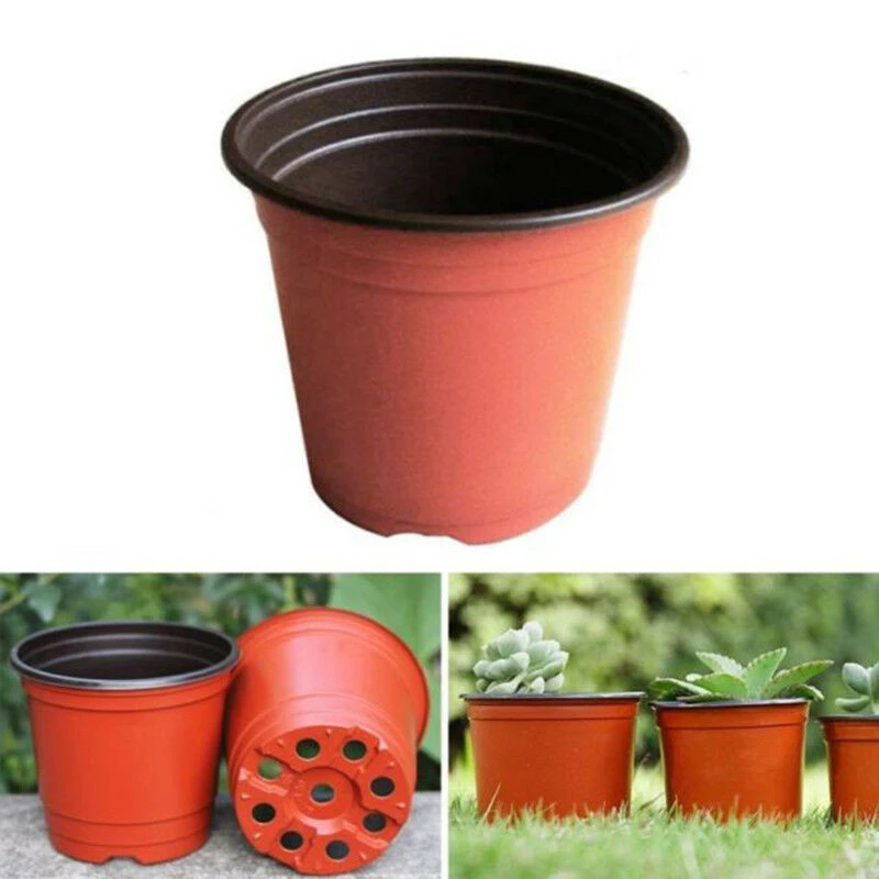 100Pcs Plastic Plant Nutrition Pots Baskets Flower Nursery Pot Container Garden