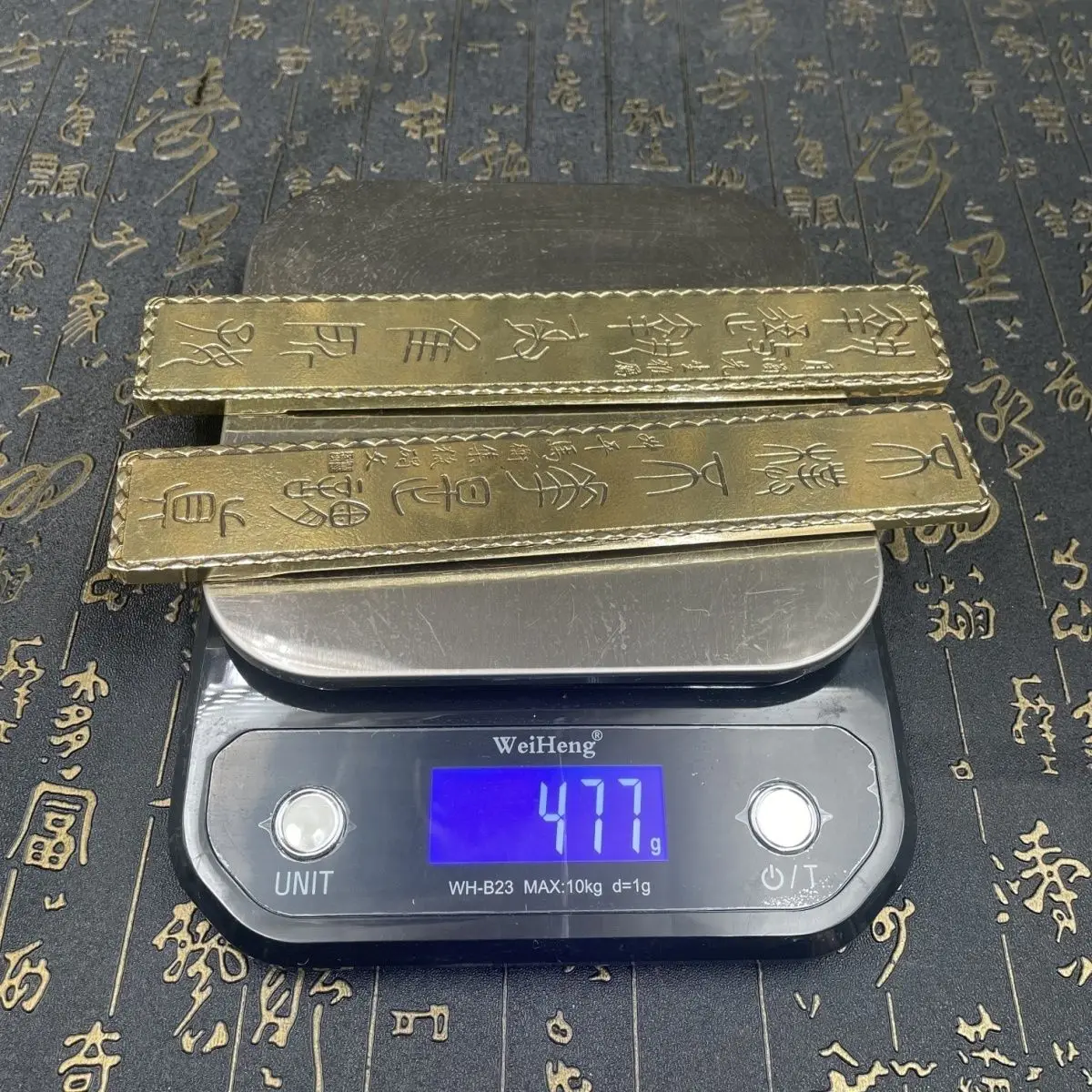 Old Tibetan Bronze Ma Heng Couplet Paperweight Sculpture Antique Collection Home Study Decoration Ornament