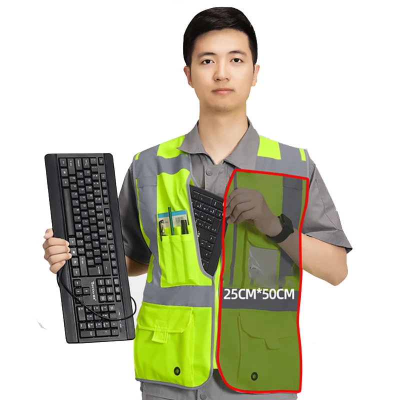 Reflective Vest for Motorcycle Motorbike Safety Vest Reflective with Big Pockets Construction Vest Reflector