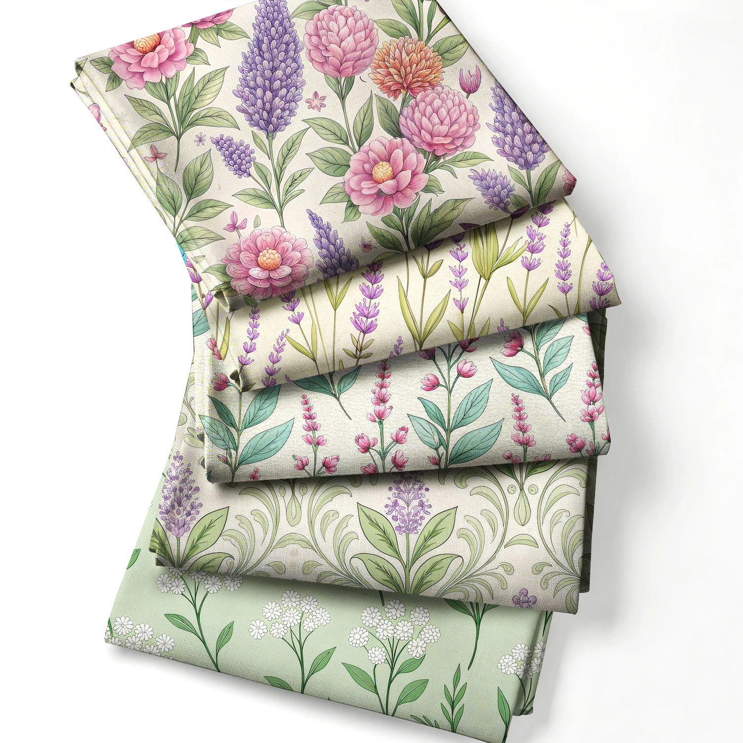 50*145cm Flower Patchwork Printed Polyester Fabric for Tissue Sewing Quilting Fabrics Needlework Material DIY Handmade,
