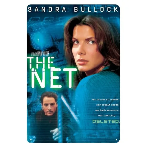 The Net Sandra Bullock Film-Metallposter Blechschild Sammlerplakette