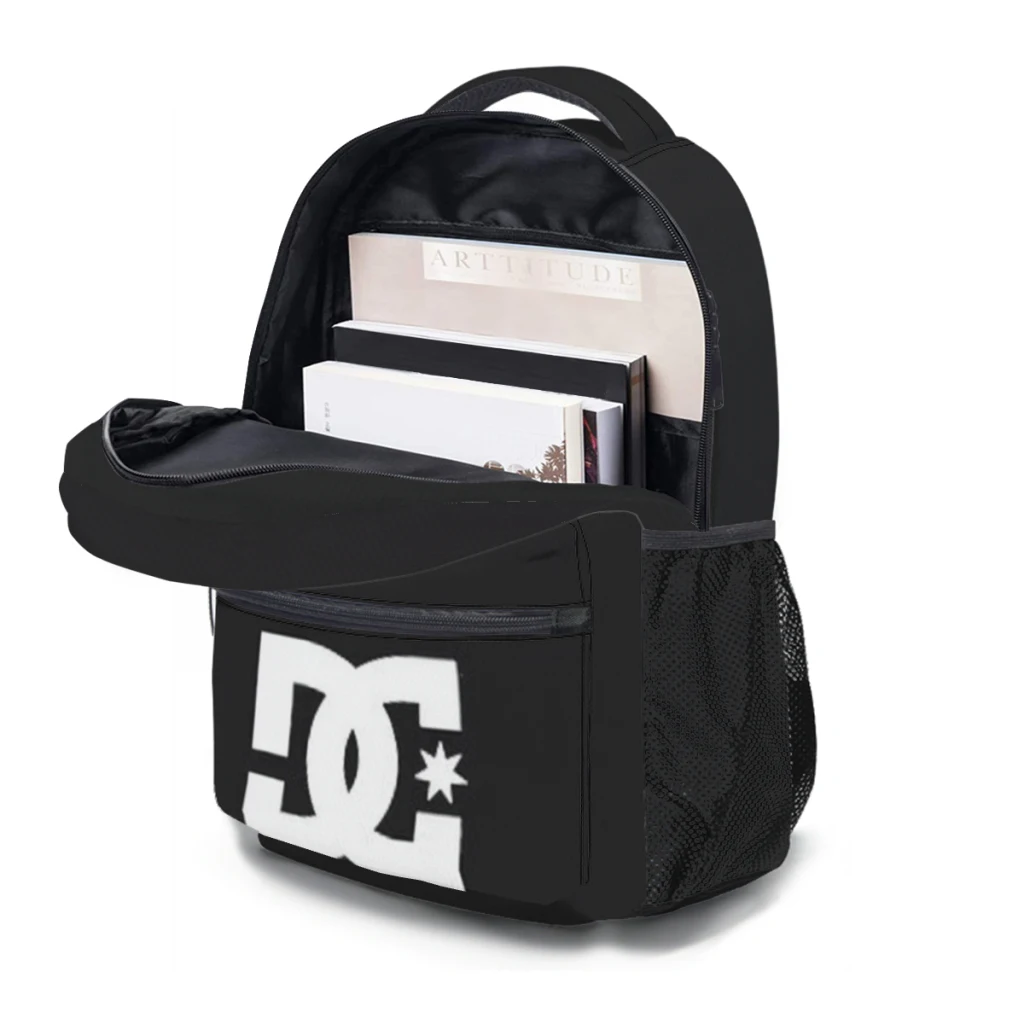 DC-Shoes-Cartable pour filles, grande capacité, sac à dos étudiant, dessin animé, lycée, 17 pouces