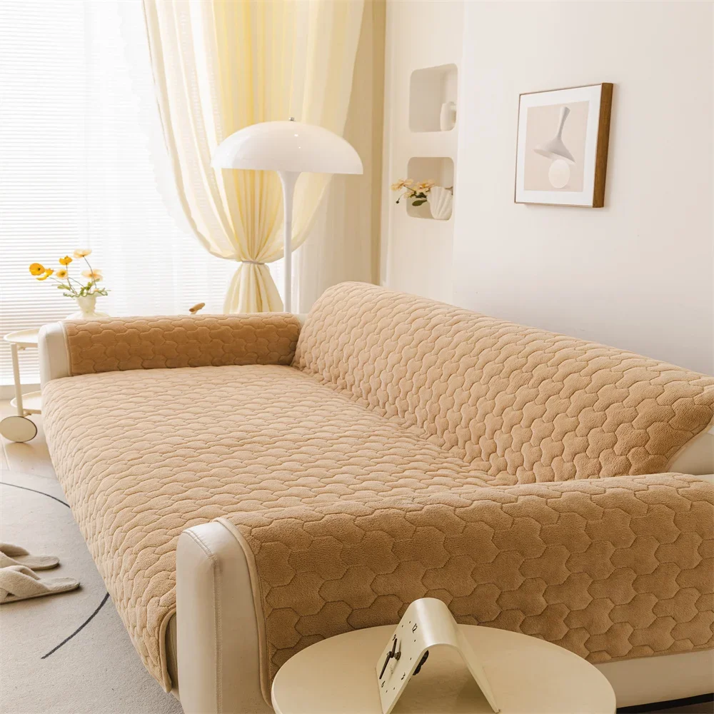 

Новинка 2025, осенне-зимняя утолщенная легкая роскошная нескользящая анти-кошачья царапина, антипригарная шерстяная подушка для дивана, полотенце для спины