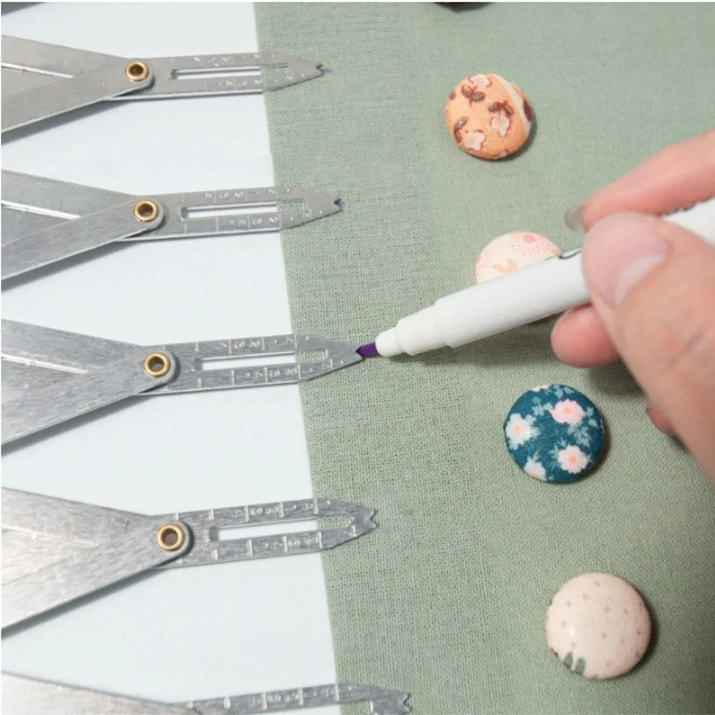Multifunction Adjustable Expanding Sewing Gauge Button Guide Spacing Device For Buttons Pleats DIY Curtain Accessories 1 Piece
