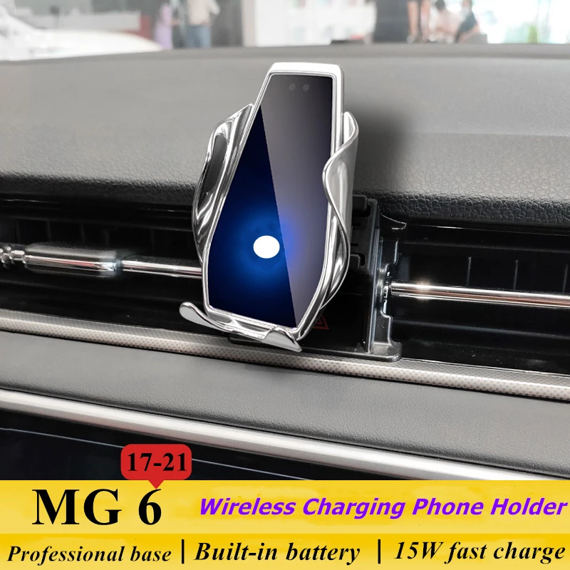 

Dedicated for Morris Garages MG 6 MG6 2017-2021 Car Phone Holder 15W Qi Wireless Charger for iPhone Xiaomi Samsung Huawei