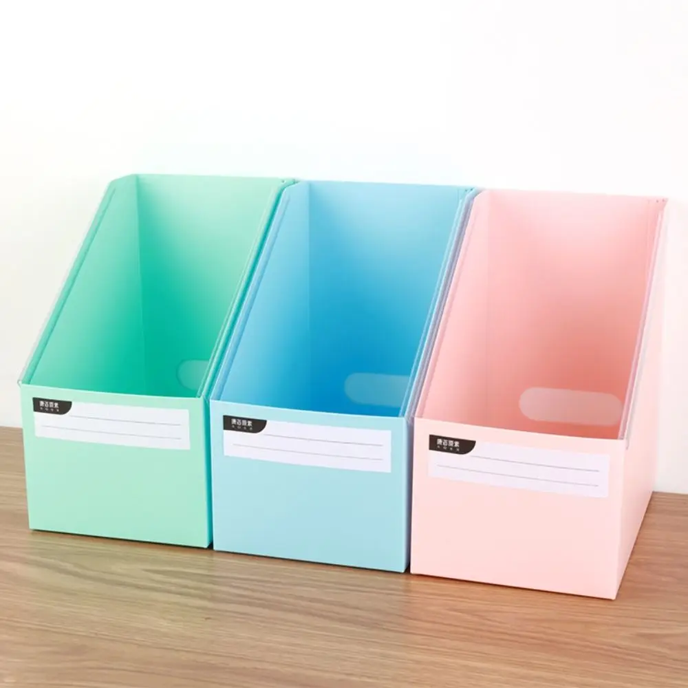 

Simple Plastic Foldable Book Storage Box Large Capacity A4 Desktop Book Storage Box Waterproof File Sorting Rack Student
