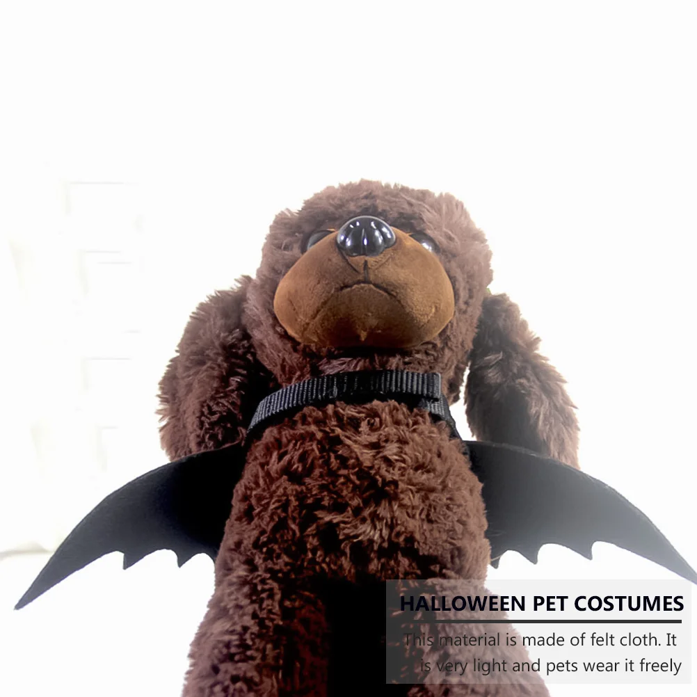 

1Pcs Halloween Bat Wings Pet Costume Lightweight Felt Material Adjustable Neck Chest Fasteners Cat Dog Party Clothing Decor