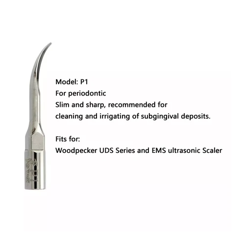 Imagen 2 del producto Puntas de escalador ultrasónico Dental Woodpecker, 5 uds., Slim P1, Perio, ajuste EMS UDS