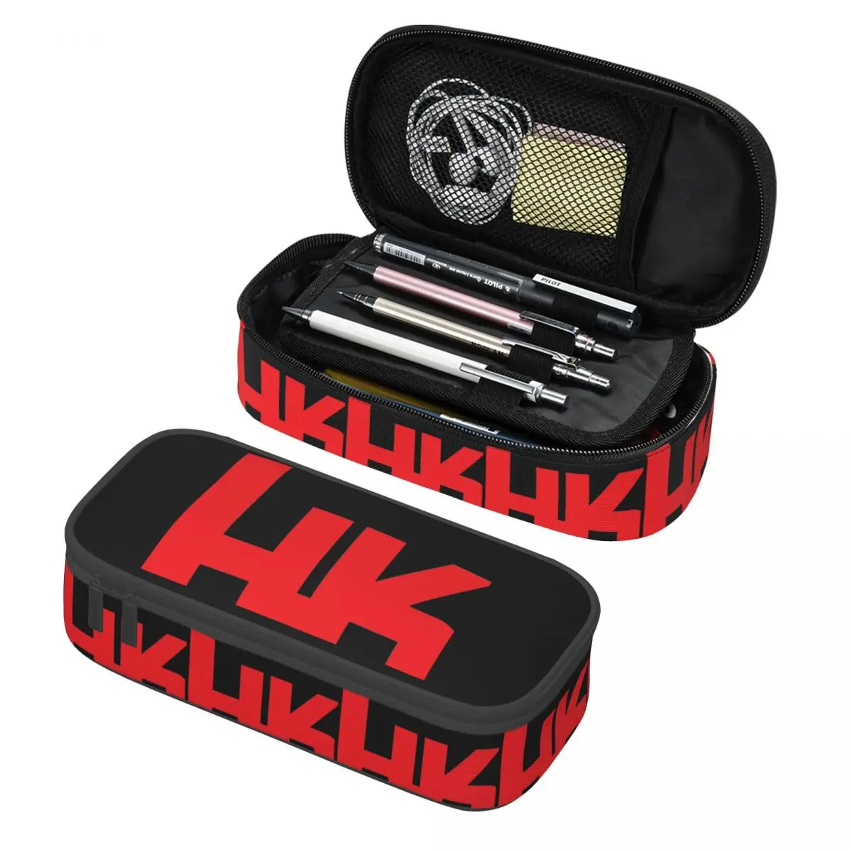 

Heckler Koch Hk Logo Pencil Case Pen Holder Storage Stationery Supplies Large Capacity Pen Box Pencil Bag for Kids