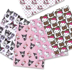 Hello Kitty 140x50CM Cartoon Polyester cotton fabric Patchwork Tissue Kid Home Textile Sewing Doll Dress Curtain cotton Fabric