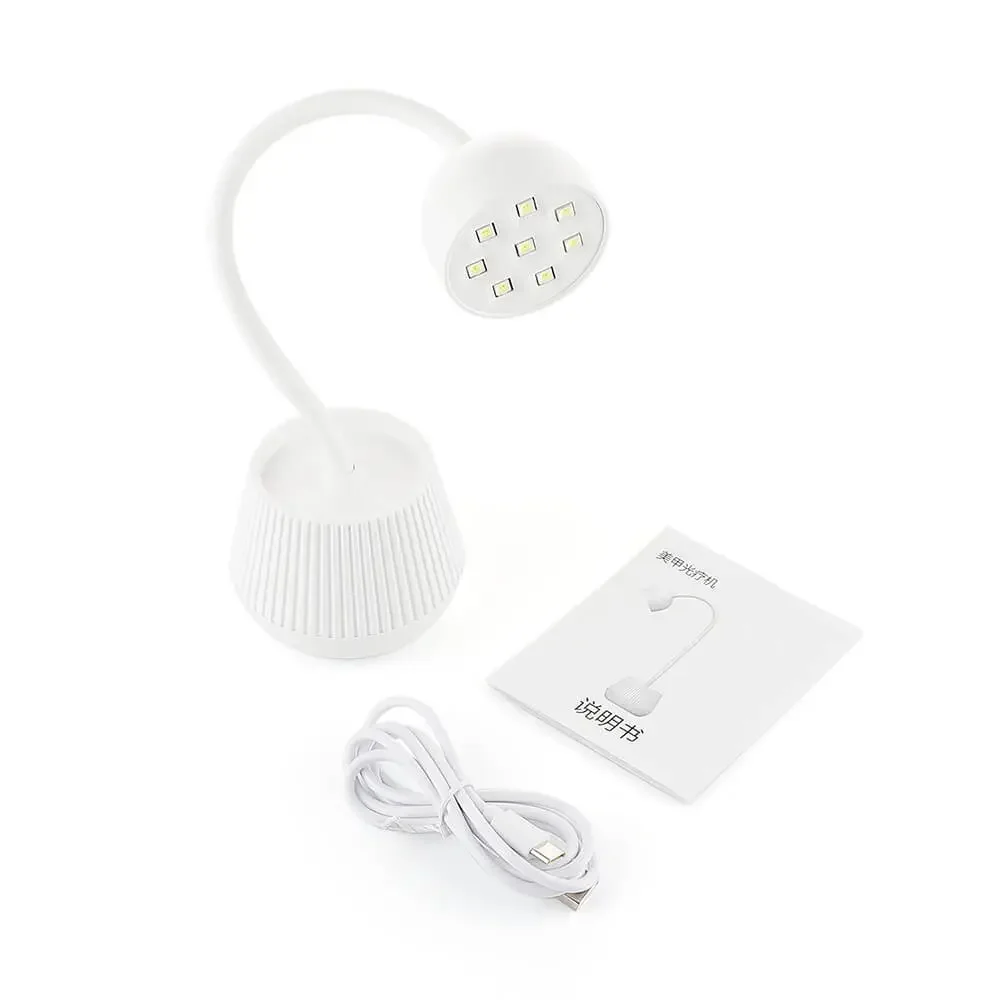 Mini Nagel LED Lampe 24w Nagel trockner falsche Nagel Maniküre Lack Kleber schnell trocknende UV-Licht Nagel lampe 360 ° biegbare Tisch lampe Design