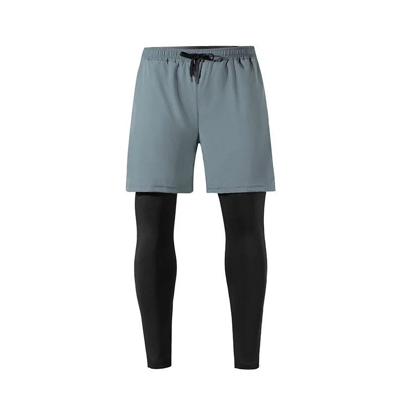 Men's Sport Pants 2 in1 Training Athletic Tracksuits Sportswear Workout Male Jogging Trousers Gym Fitness Running Pants Men