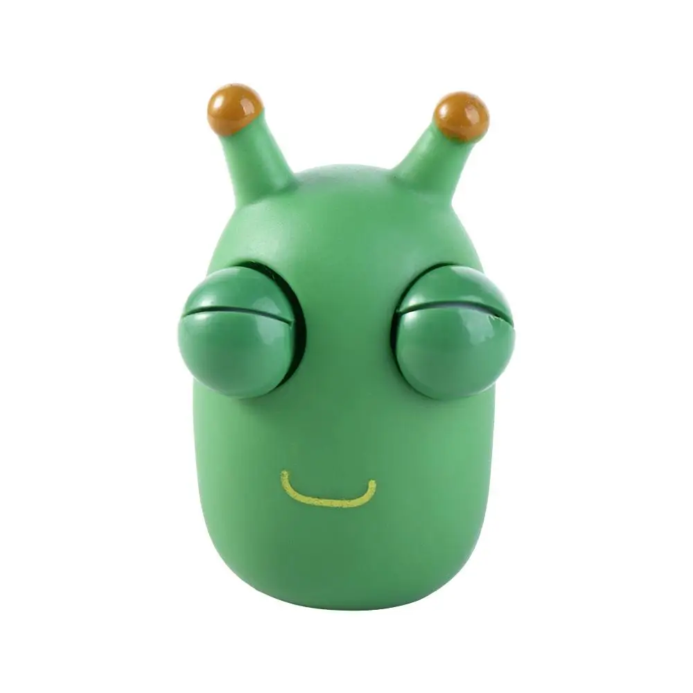 Funny Kids Gifts Green Worm Fidget Toy Halloween Party Favor Eyeball Popping Toy Squeeze Toy Worm Pinch Toy Eye Poppers Squeeze