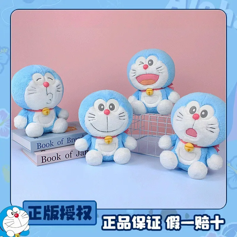 جديد Kawaii حقيقية عبقور ألعاب من نسيج مخملي جديد الطفولة الأزرق الدهون دمية جلجل القط دمية فتاة هدية عيد ميلاد هدية الكريسماس