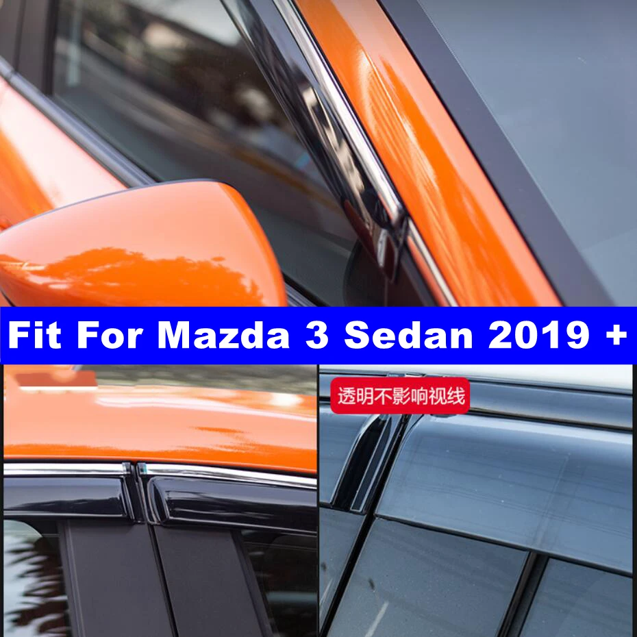 

Side Window Vent Visor Sun Rain Deflector Guard Awning Shelter Adhesive Cover Accessories Fit For Mazda 3 Sedan 2019 - 2022