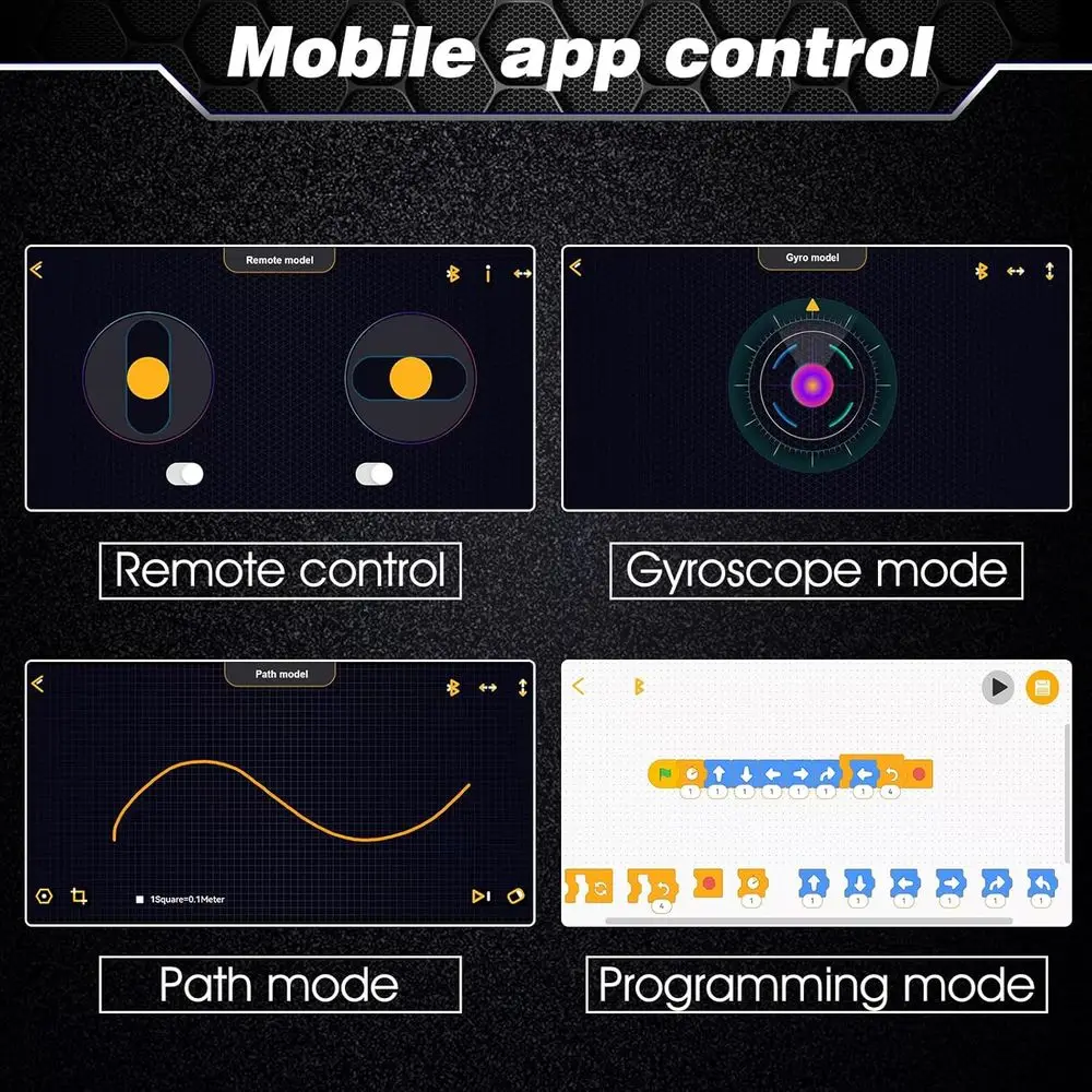 Zestaw robota STEM: Klocki konstrukcyjne sterowane pilotem i aplikacją dla dzieci od 8 lat - Zabawka RC Mars Rover na prezent