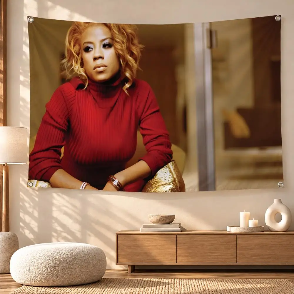 Keyshia Cole R&B Singer Legacy Flags Wall Hanging for Outdoor Camping, Family Celebrations & Garden Home Decor Gift