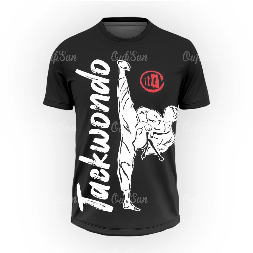 Taekwondo T-Shirt For Men Men\'s Fitness T-Shirt Casual Short Sleeved Tees Quick Drying Clothes Top Oversized Tshirt Streetwear