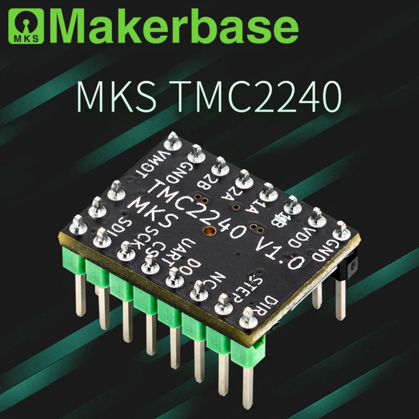 

Makerbase MKS TMC2240 2.1A RMS 3A Peak 36VDC защита тормоза на выходе шаговый Драйвер режим SPI Marlin Klipper Запчасти для 3D-принтера