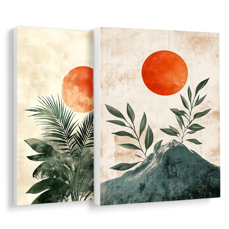 

RUOPOTY Paint By Numbers Simple Leaf Sun For Beginner Kill Time Color Markers Canvas Art Painting Picture Drawing Kits Wall Art